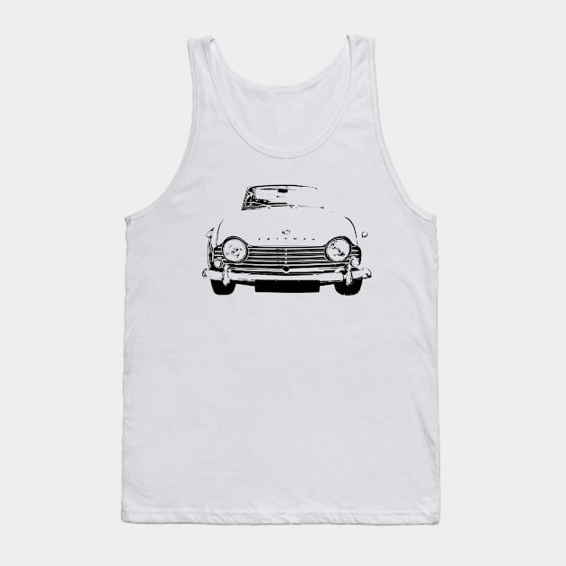 Triumph TR4A 1960s British classic car monoblock black Tank Top by soitwouldseem